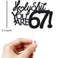 Happy 67Th Birthday Cake Topper 67 Birthday Cake Toppers-Black Glitter, Funny 67Th Cake Topper For Men For Women, 67Th Birthday