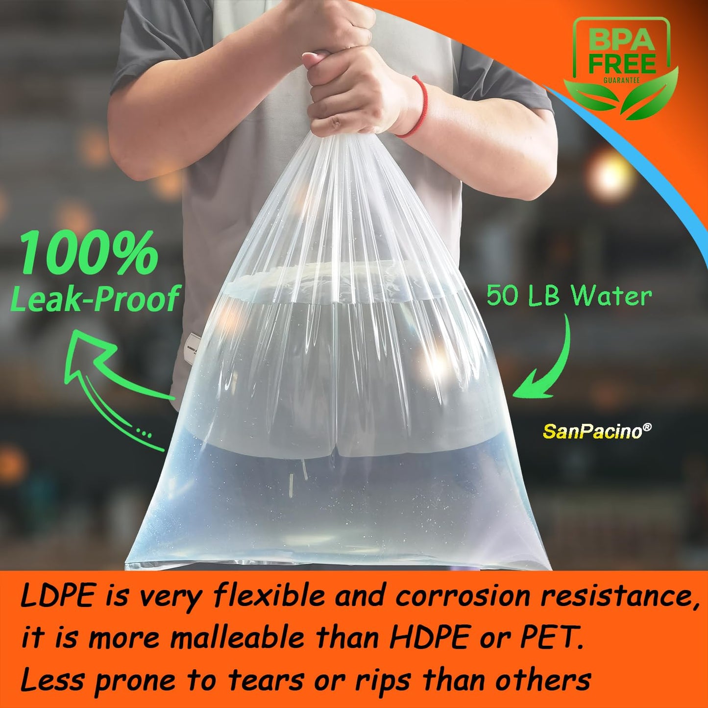 Sanpacino Brine Bag,12 Pack 4Mil 20''X30'',Turkey Brine Bag With 50Lb Wet Load Capacity,Brining Bags For Turkey Food Grade Bpa F