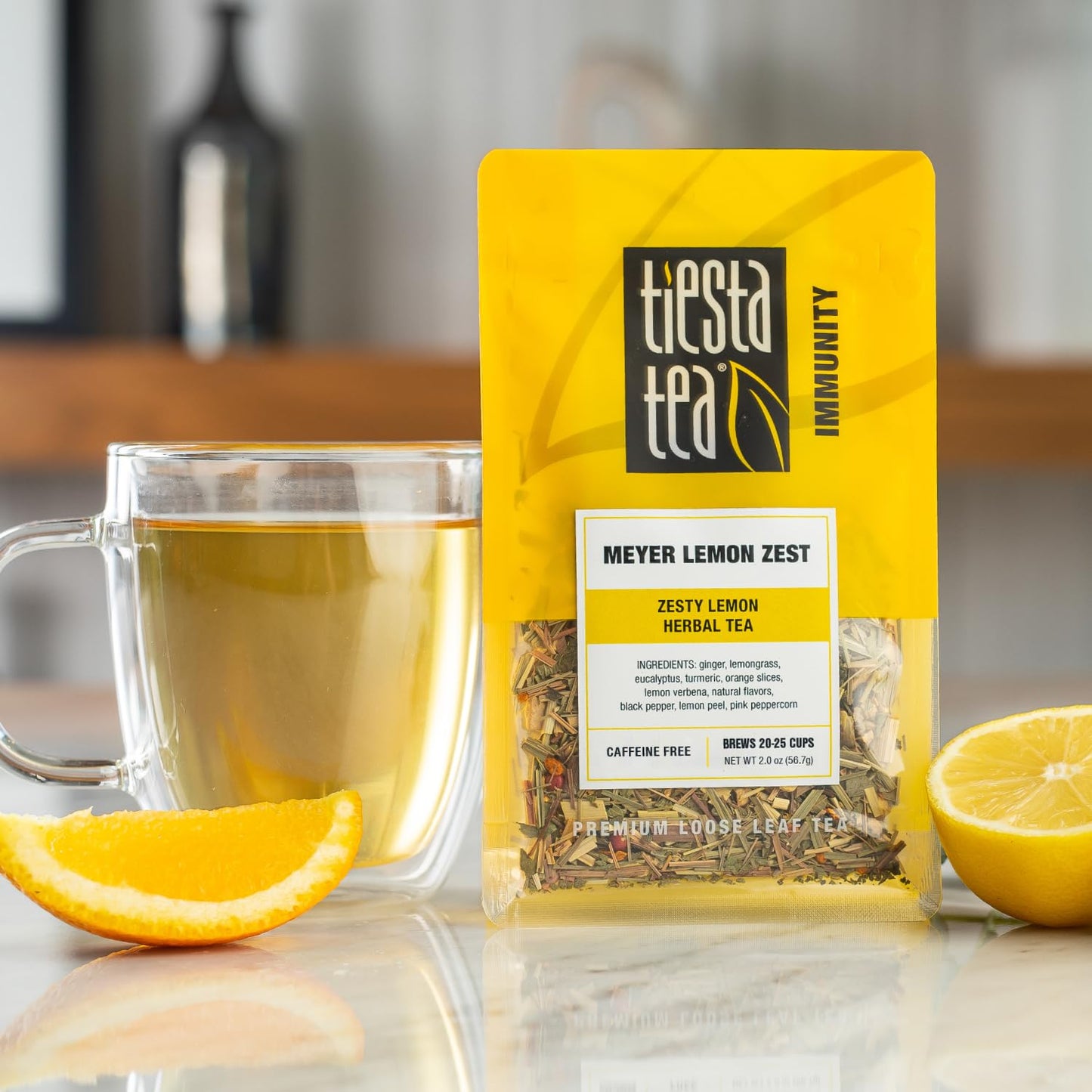 Tiesta Tea - 4 Autumnal Blends | Enhanced Loose Leaf Tea Blend | Non-Caffeinated Tea | Make Hot Or Iced | Pouch Of Pumpkin Spice, Cozy Chai, Chamomile Mint, Meyer Lemon Zest - Pack Of 4
