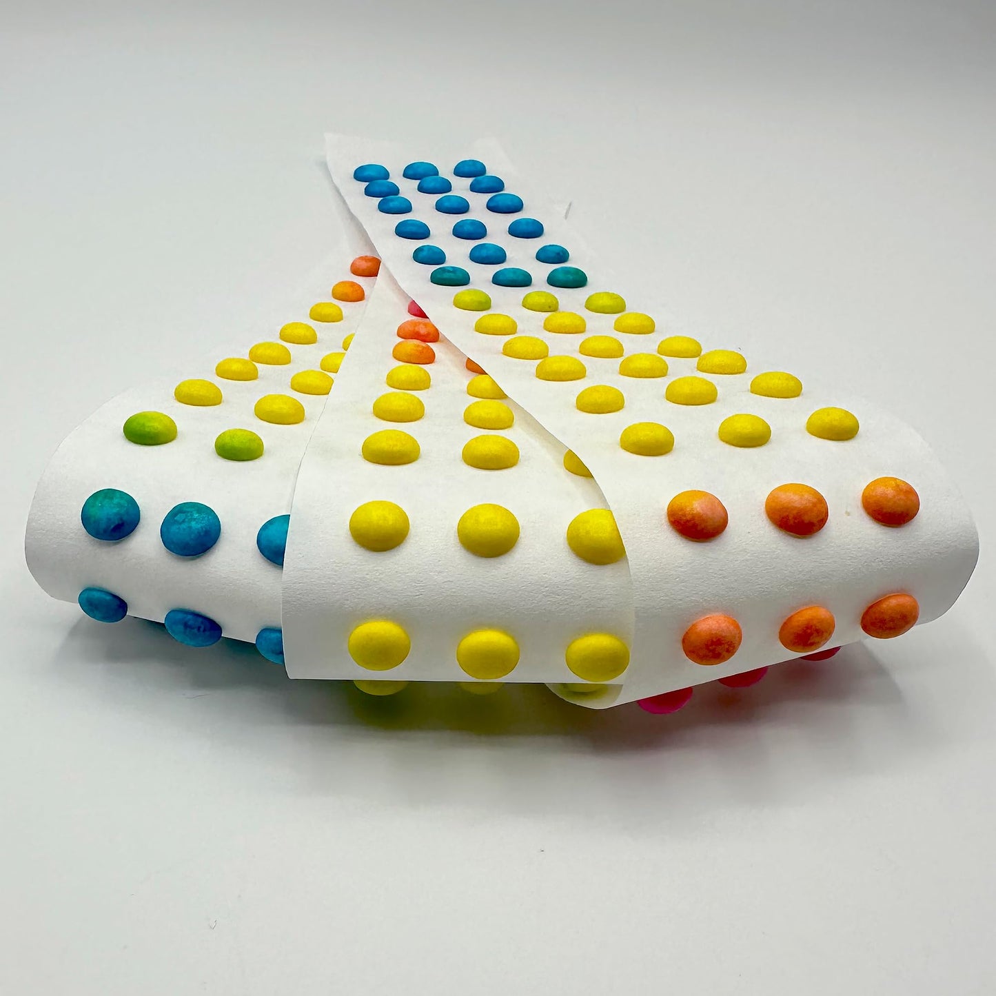 Candy Buttons Strips, Rainbow Buttons On Paper, Approximately 25 Strips Of Fruit Flavor Vintage Dots Candies, Pastel Rainbow Can
