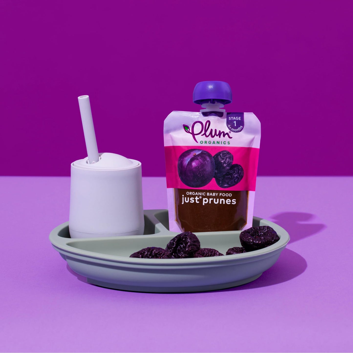 Plum Organics  Stage 1  Organic Baby Food Meals [4+ Months]  Just Prunes  3.5 Ounce Pouch (Pack Of 12) Packaging May Vary