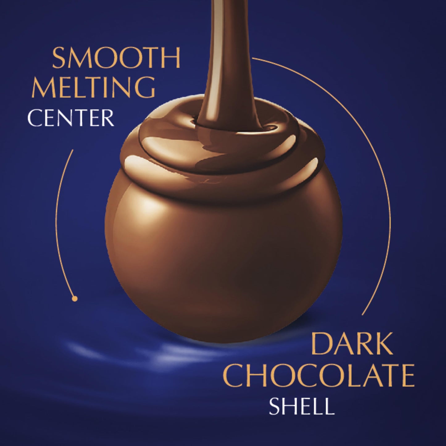 Lindt Lindor Dark Chocolate Candy Truffles, Dark Chocolate With Smooth, Melting Truffle Center, 25.4 Oz., 60 Count