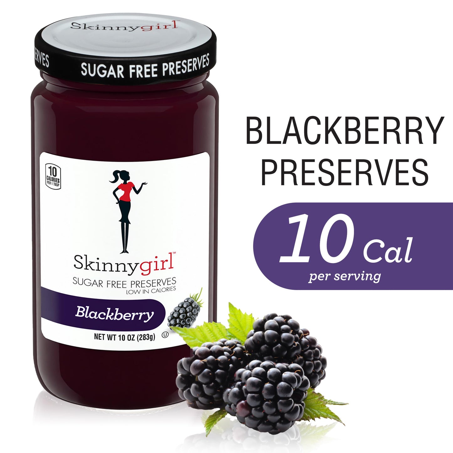 Skinnygirl Sugar Free Preserves, Blackberry Mule, 10 Ounce, Pack of 1
