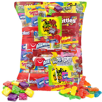 CANDY VARIETY PACK - 2 Lbs Assorted Classic Mix - Bulk Care Package - Office Assortment - Gift Box for Birthday Party, Kids, Col