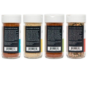Jacobsen Salt Co. Seasoning Variety Pack - Sea Salt Soy-Free, Non-GMO, Gourmet Seasonings and Spices for Cooking, Made in USA, R