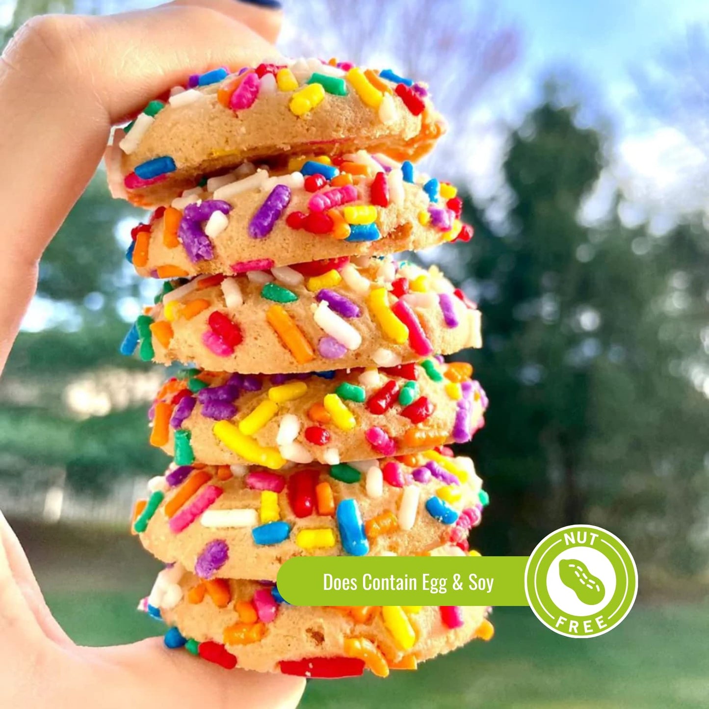 My Dad'S Cookies Gluten Free Rainbow Sprinkles Cookies - Vanilla Butter Shortbread Treat For Kids And Adults Dairy-Free, Kosher,