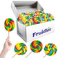 Fruidles Jumbo Rainbow Swirl Lollipop - 4 Inch, Individually Wrapped, Pack of 12