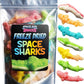 Space Age Snacks Freeze Dried Gummy Sharks - Premium Candy - 3 Ounce Pack