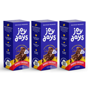Joydays Double Chocolate Cookies, Low Sugar, Protein & Fiber Snack, 5g Fiber & 4g Protein Per Serving, Soft-Baked, Blood Sugar F