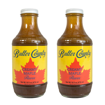 Rich & Creamy Buttermilk Syrup Maple Flavor By Uncle Bob'S Butter Country 16 Fl Oz/2 Pack