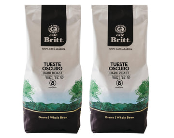 Caf   Britt - Costa Rican Dark Roast (2 Lbs Each) (2-Pack) (4 Lbs Total) - Whole Bean, Arabica Coffee, Kosher, Gluten Free, 100%
