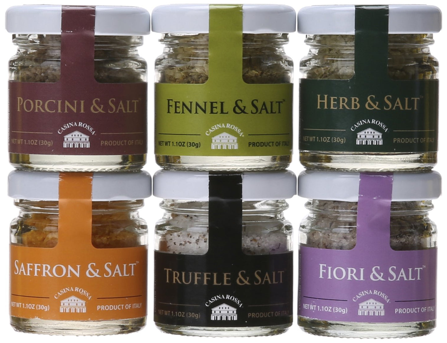 Casina Rossa Gourmet Sea Salt Gift Pack - 6 x 1.1 oz. Jars