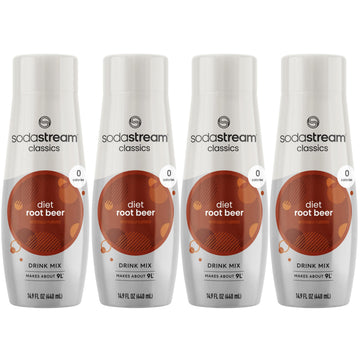 SodaStream Diet Root Beer, 4-Pack, 14.9 Fl Oz Each, Rich Brown