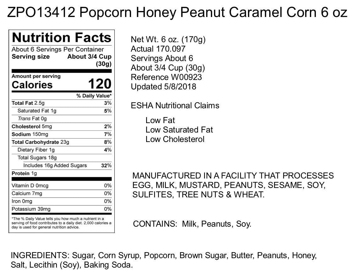 Hammond'S Candies | Gourmet Honey Peanut Popcorn | 3 Bags, Great For Snacking | Small Batches Popped To Perfection | Handcrafted