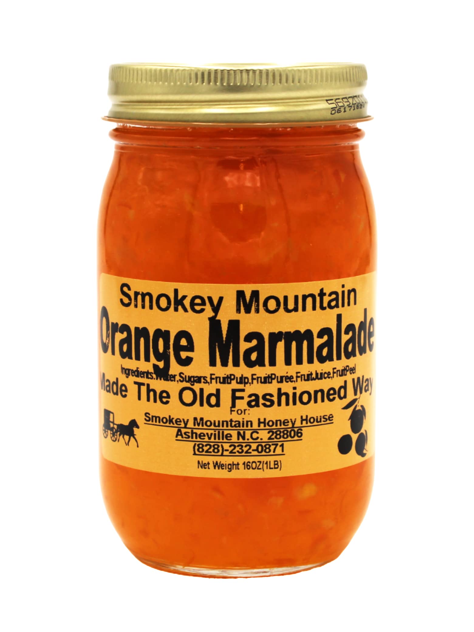 Smokey Mountain Honey House - Orange Marmalade - Gourmet Fruit Marmalade Made with Fresh Oranges and All Natural Spices - Sweet 