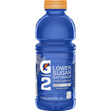 Gatorade G2 Thirst Quencher, Grape, 20 Ounce Bottles (Pack Of 12) (Packaging May Vary)