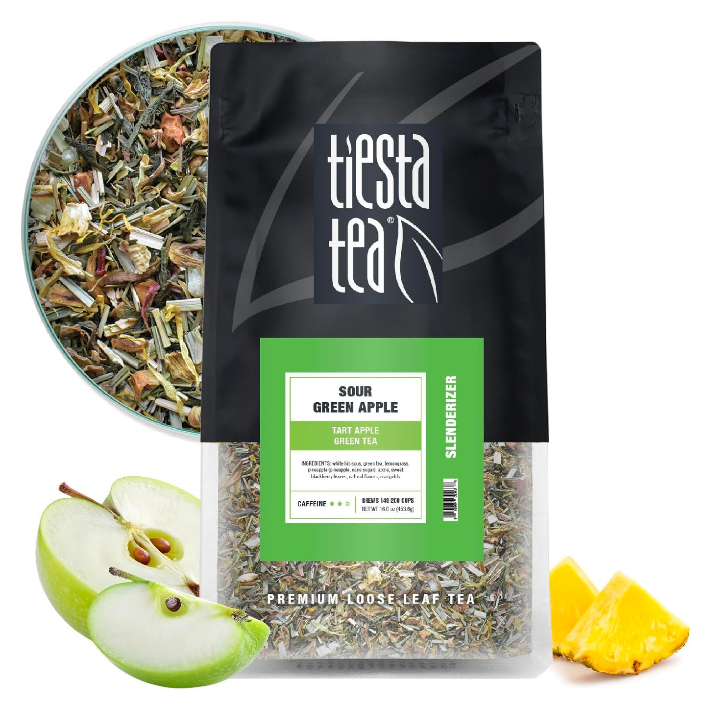Tiesta Tea - Sour Green Apple - Tart Apple Green Tea - Loose Leaf Tea Blend - Medium Caffeinated Green Tea - Make Hot Or Iced Te