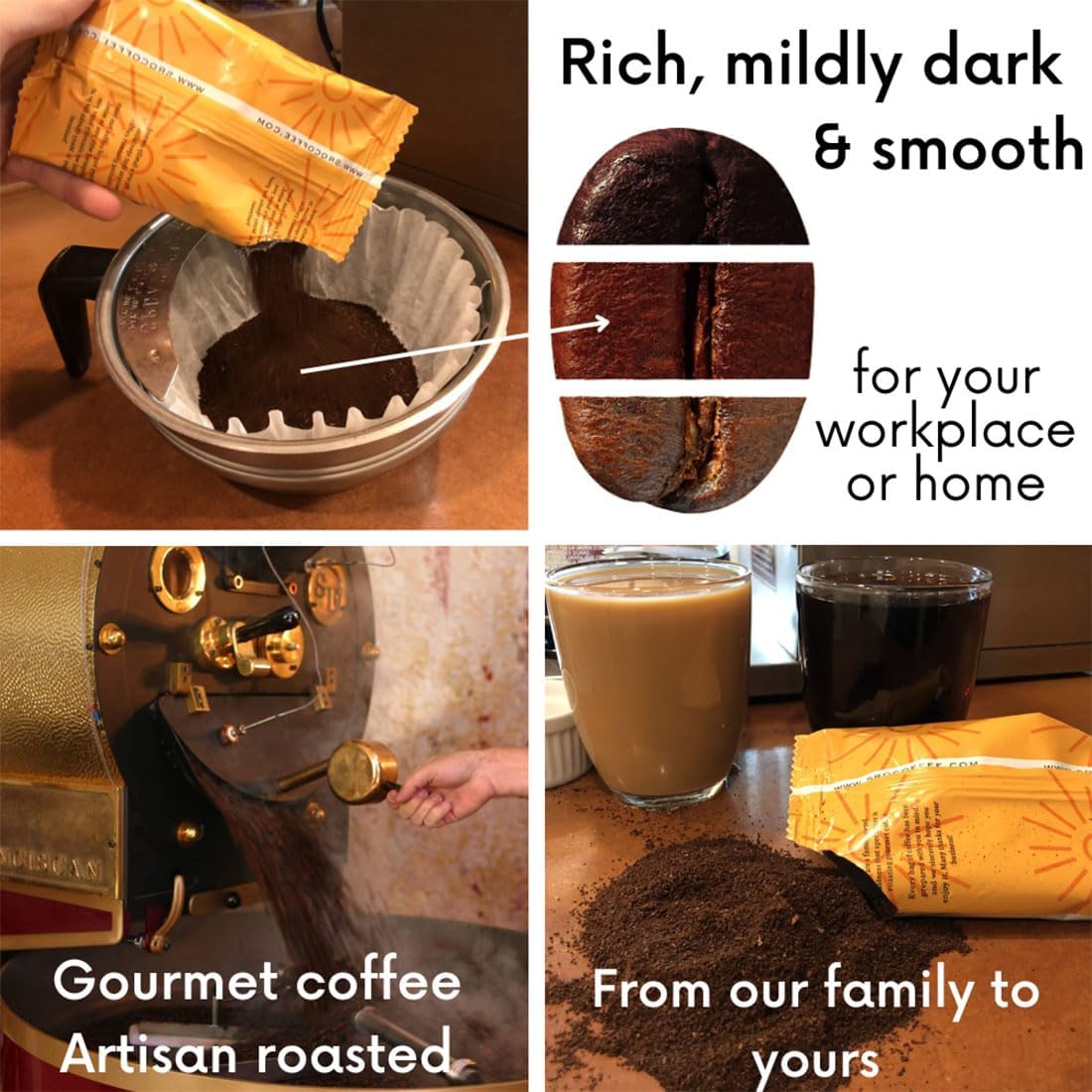 SARASOTA COFFEE & TEA Ground Coffee Sampler Pack, Flavored Medium Roast, 2 Ounce (Pack of 36)