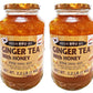 Al Amin Foods Ginger Tea with Honey - Korean Herbal Tea - 2 Glass Jars - 2.2 lb (1 kg) Each