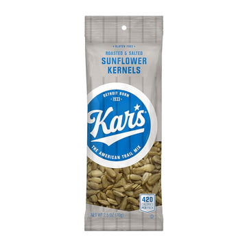 Kars Nuts Roasted & Salted Sunflower Kernels, 2.5 Oz Individual Snack Packs - Bulk Pack Of 36, Gluten-Free Snacks