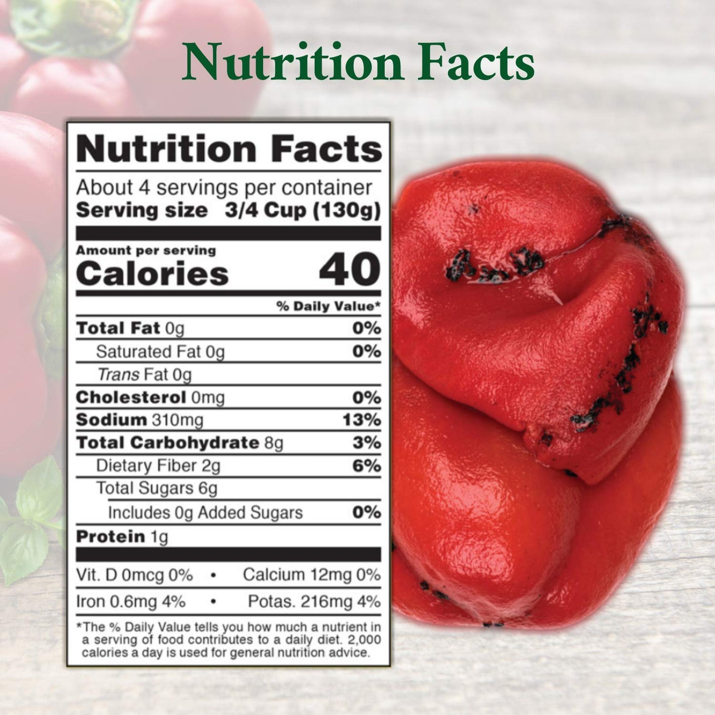 Roland Foods Whole Fire Roasted Red Peppers, Specialty Imported Food, 28 Ounce Can, Pack Of 4