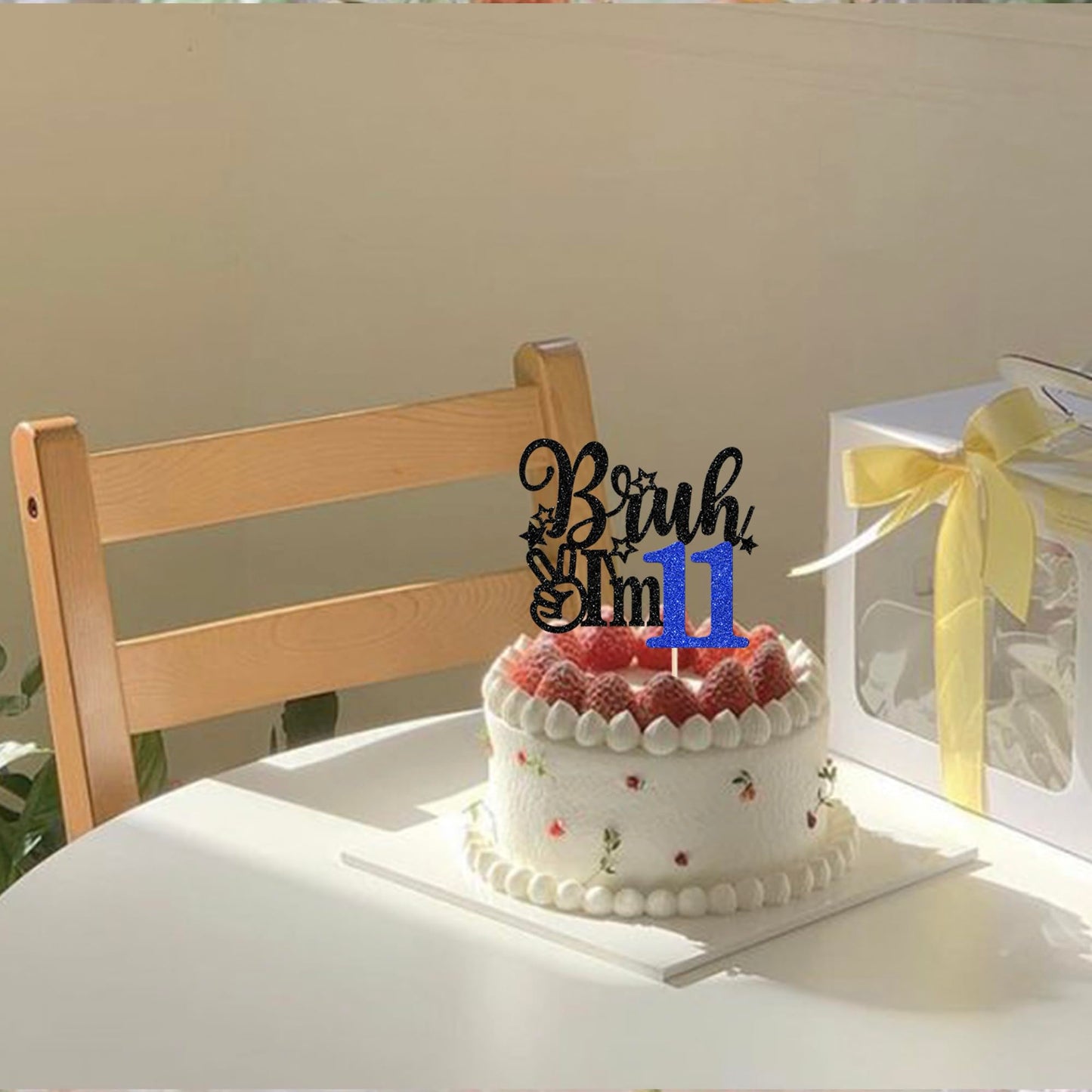 Rssta i Cake Topper, 11th Birthday Decoration, Blue, Model XM1222-11