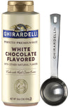 Ghirardelli White Chocolate Sauce  16 Ounce Squeeze Bottle With Ghirardelli Stamped Barista Spoon