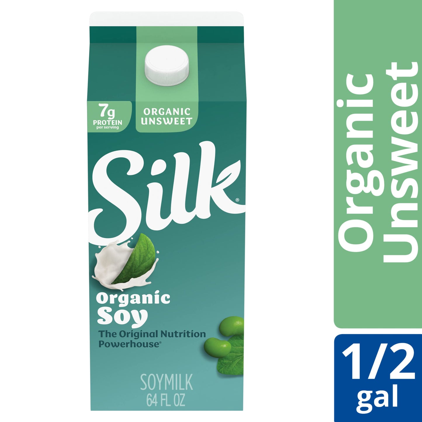 Silk, Organic Milk Substitute, Soy, Unsweetened, 64 Fl Oz