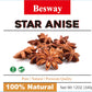 Besway Chinese Star Anise 12 Oz, Whole Star Anise, Fresh, Pure And Dried Anise Pods, Great For Cooking, Baking And Tea (340G)