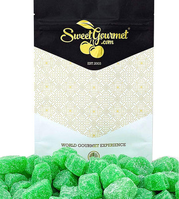 Sweetgourmet Jelly Spearmint Leaves Slices Candy | 1 Pound