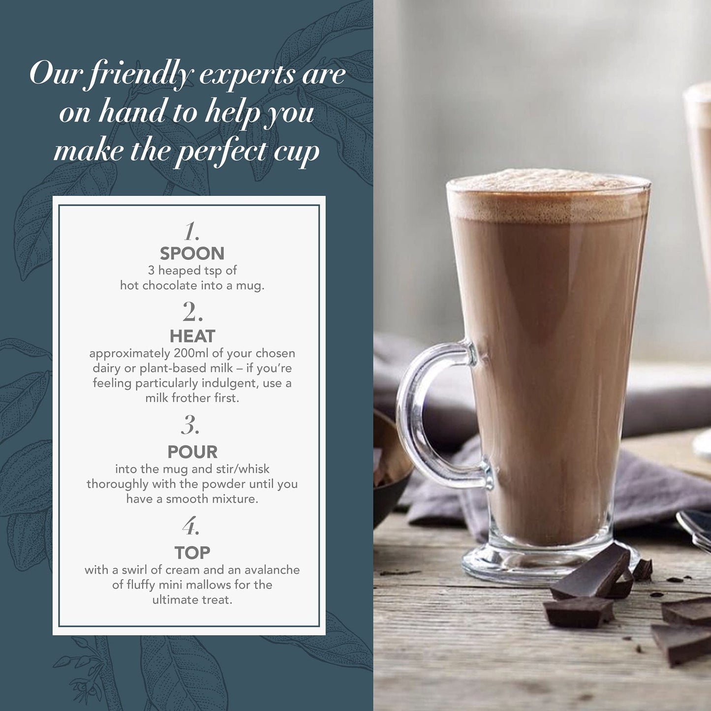 Whittard Of Chelsea - Luxury Hot Chocolate Selection - Milk Chocolate, Dark Chocolate & White Chocolate Mix, Vegetarian, Baking