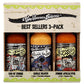 Torchbearer Sauces Best Sellers 3-Pack Mini Hot Sauce Gift Set, 1.7 Oz each - Zombie Apocalypse, Garlic Reaper, Son of Zombie