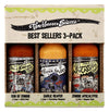 Torchbearer Sauces Best Sellers 3-Pack Mini Hot Sauce Gift Set, 1.7 Oz each - Zombie Apocalypse, Garlic Reaper, Son of Zombie