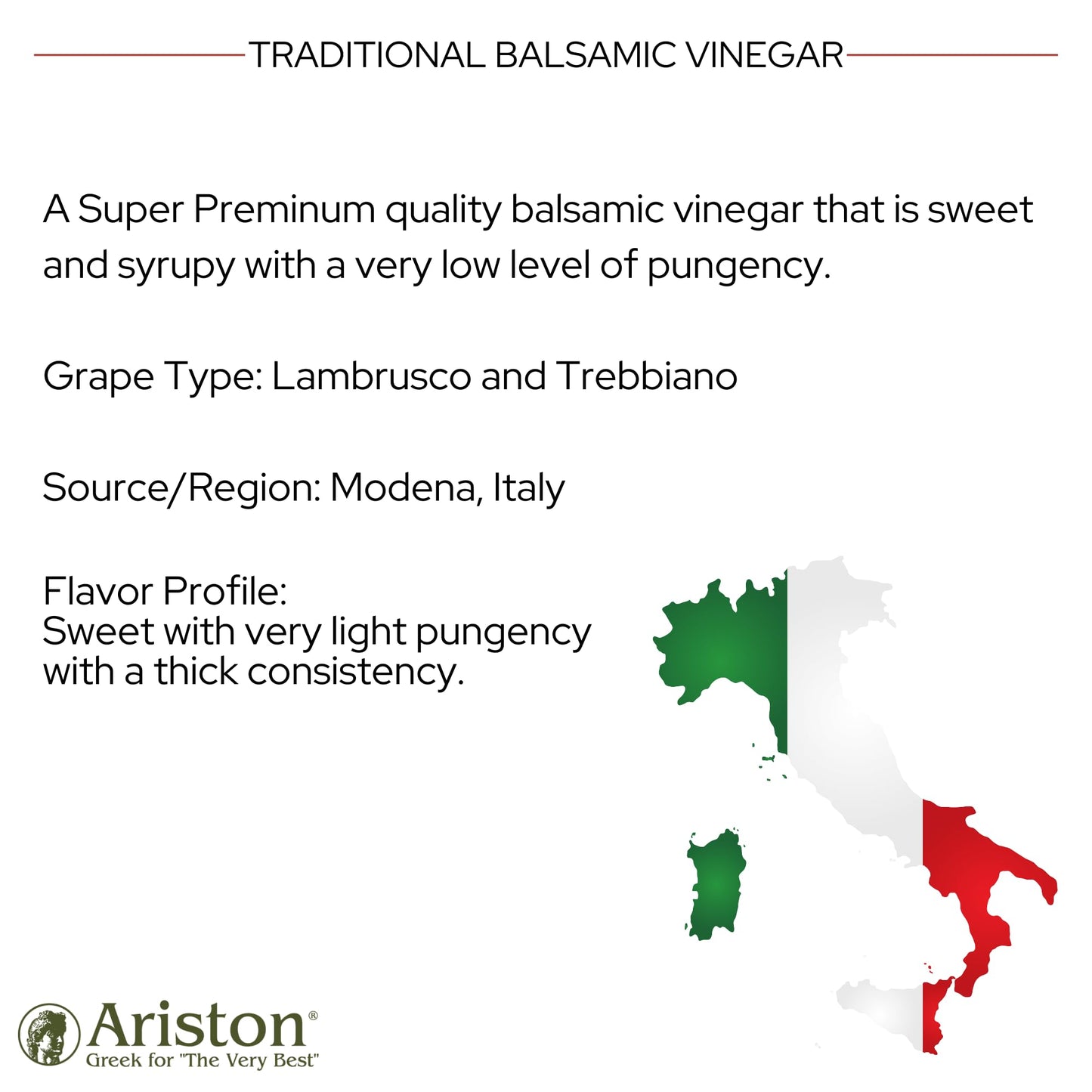 Ariston Balsamic Vinegar, Traditional Premium Quality, 500ml (Pack of 2)