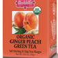 Brew La La Organic Green Tea - Ginger Peach Flavor - 50 Tea Bags - Low Caffeine - USDA Organic - Non-GMO - Gluten Free