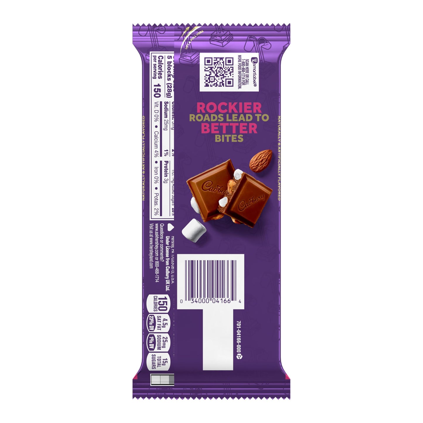 Cadbury Dairy Milk Rock the Road Milk Chocolate Candy Bars, 3.5 oz (14 Count), Model 3400004018