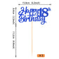 YCTHUNFISH 18th Birthday Cake Topper Glitter Paper Small Blue Eighteen Years Old Decoration