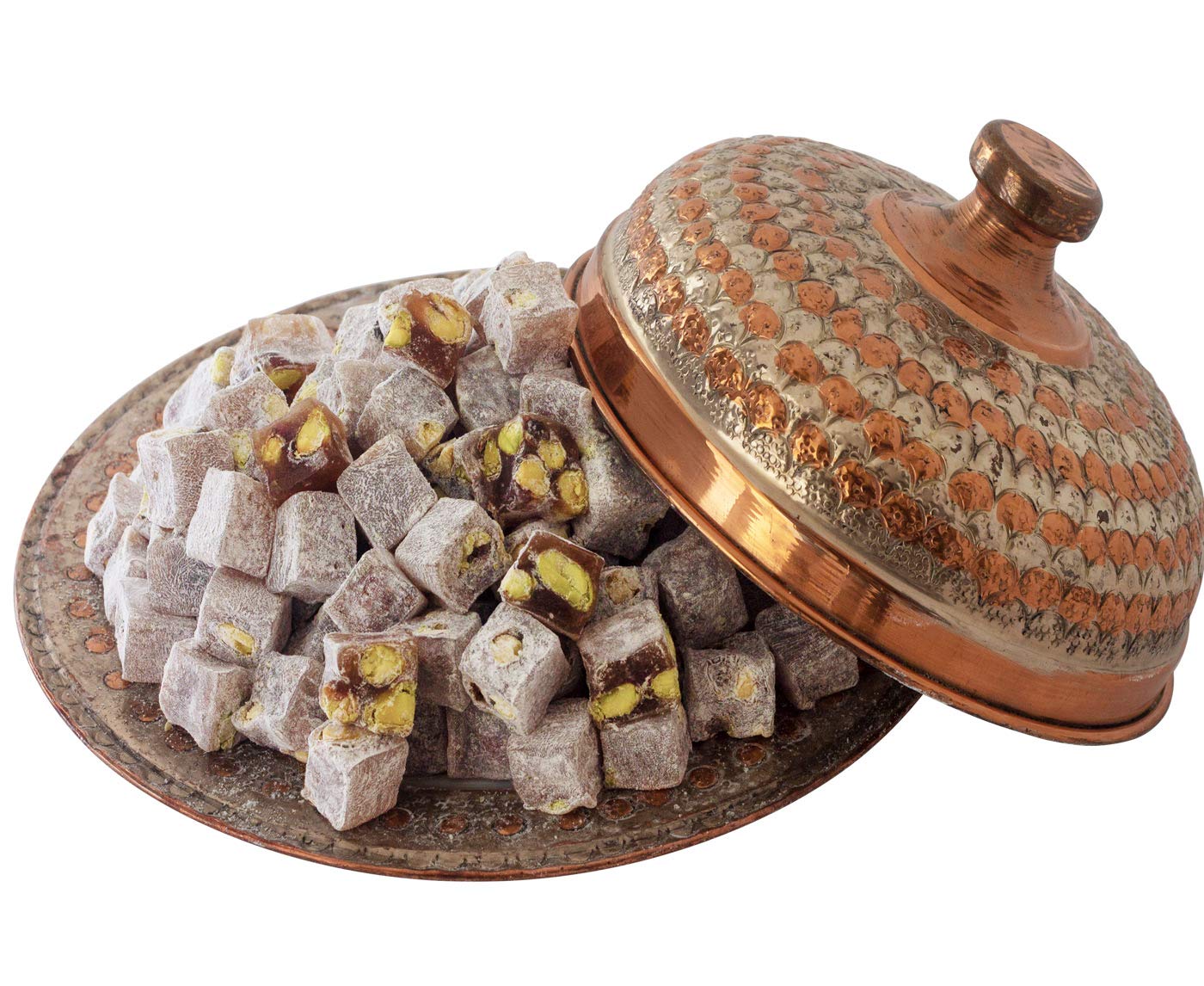 Cerez Pazari Turkish Delight Pistachio Candy Gourmet Premium Vegan Sweets Small Gift Box 7.4Oz | Sweet Luxury Traditional Confec