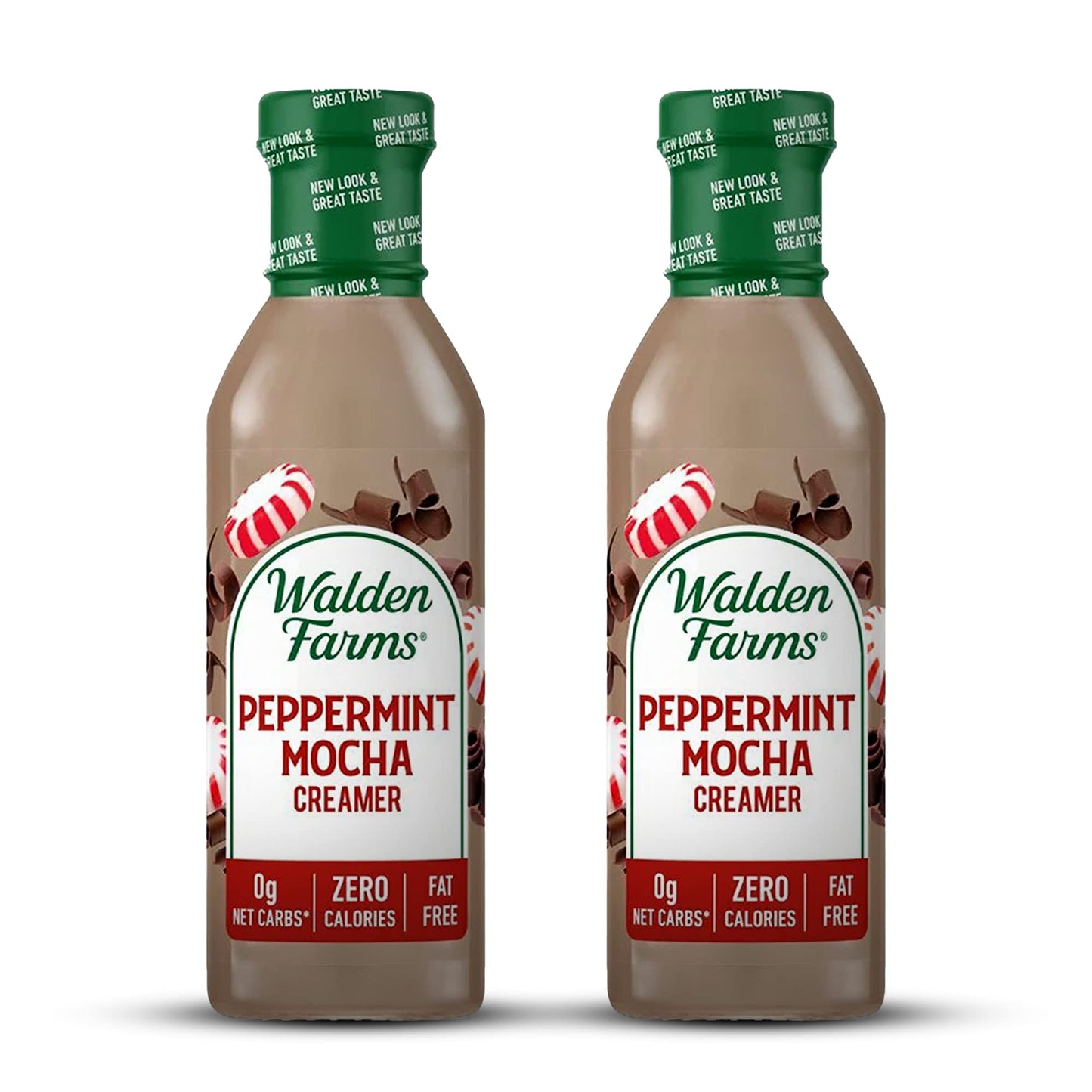 Walden Farms Peppermint Mocha Coffee Creamer, Non-Dairy, Vegan, Gluten Free, 12 Fl Oz (Pack of 2)