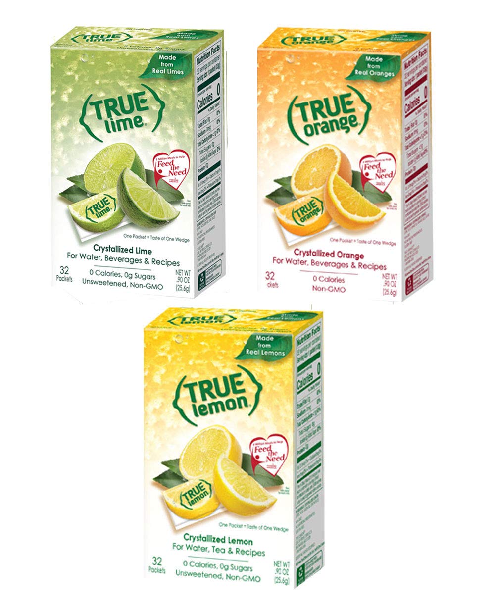 True Citrus True Lemon Kit - Lemon, Orange, Lime 32ct Each, 0.03 Ounce (Pack of 96), Model 3223863