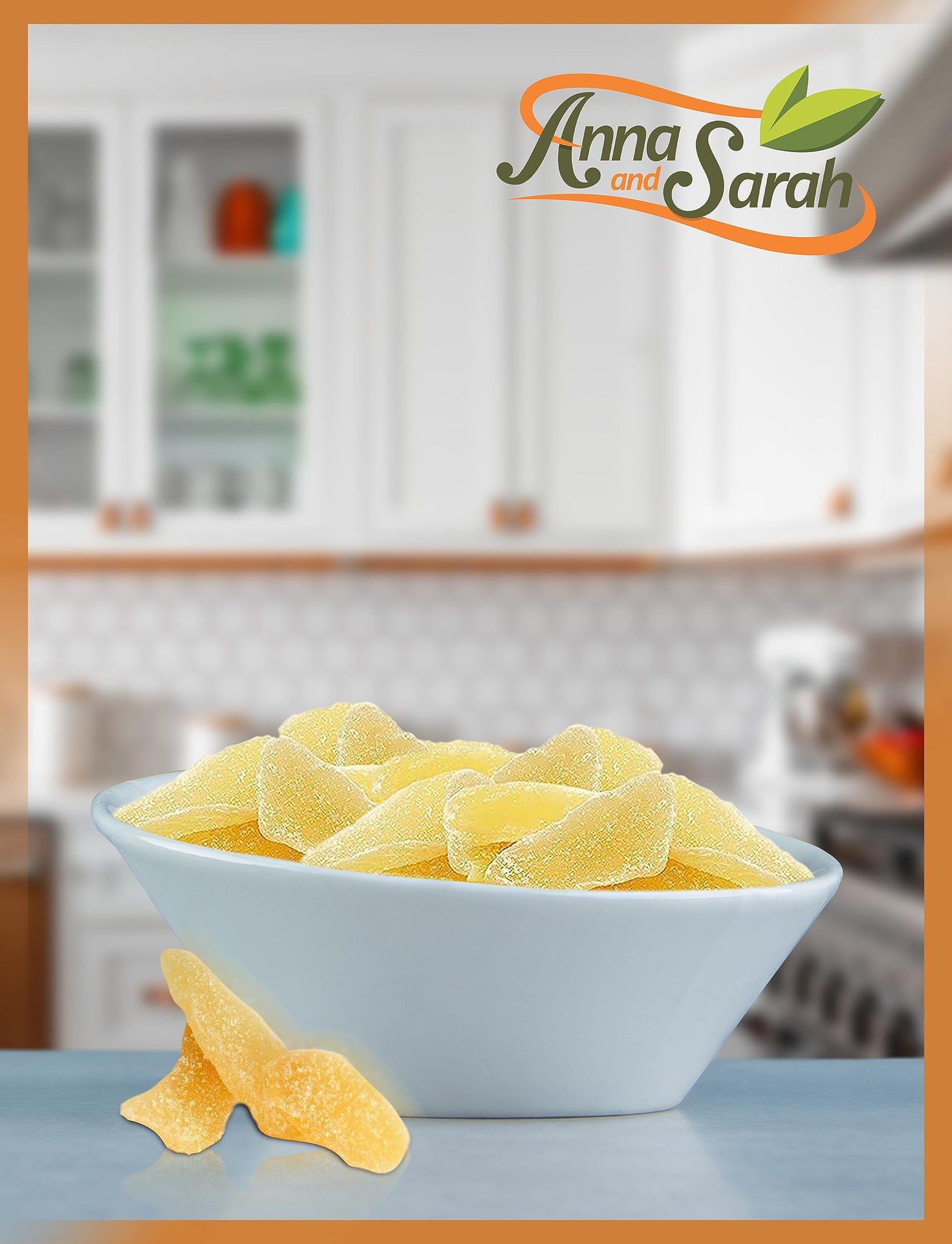 Anna and Sarah Dried Crystallized Ginger in Resealable Bag, 1 Lb.