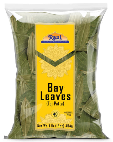 Rani Bay Leaf Whole Spice, Extra Large 16oz (1lb), All Natural, Gluten Friendly, NON-GMO, Vegan, Indian Origin