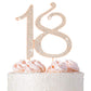 Crystal Creations 18 Cake Topper - Premium Rose Gold Metal Decoration, Sparkly Rhinestone, 1 Count
