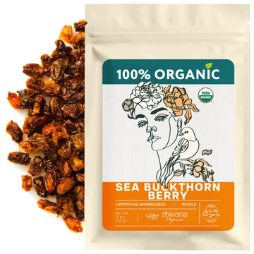 Organic Sea Buckthorn Berry - Sea Buckthorn Tea, Dried Seaberry, Seabuckthorn - Espino Amarillo - Rich in Nutrients Superfood Be