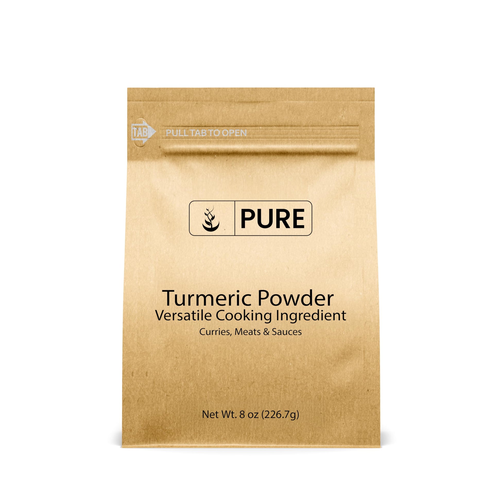 Pure Original Ingredients Turmeric Powder (8 oz), Food Grade, Natural, Spicy Flavor, Curry, Rice, Eco-Friendly