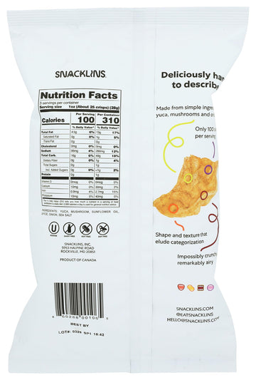 SNACKLINS BBQ Plant Crisps, 3 OZ