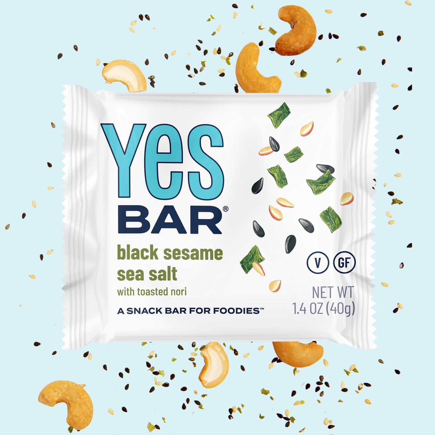 The YES Bar Plant-Based Protein Snack, Vegan, Gluten Free, Low Sugar, 24 Count