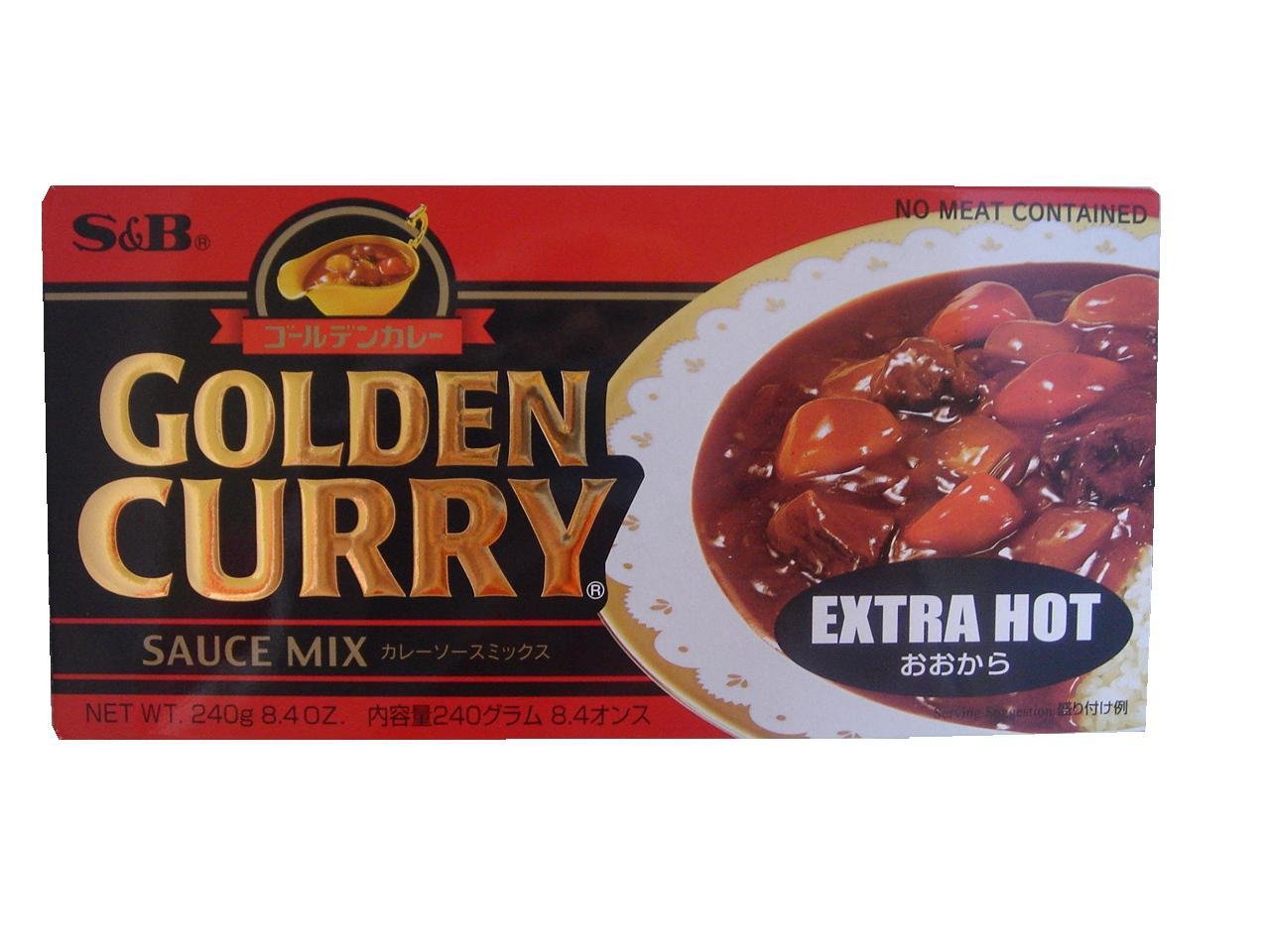 S&B Golden Curry Sauce Mix Extra Hot, 8.4 Ounce (Pack Of 5)