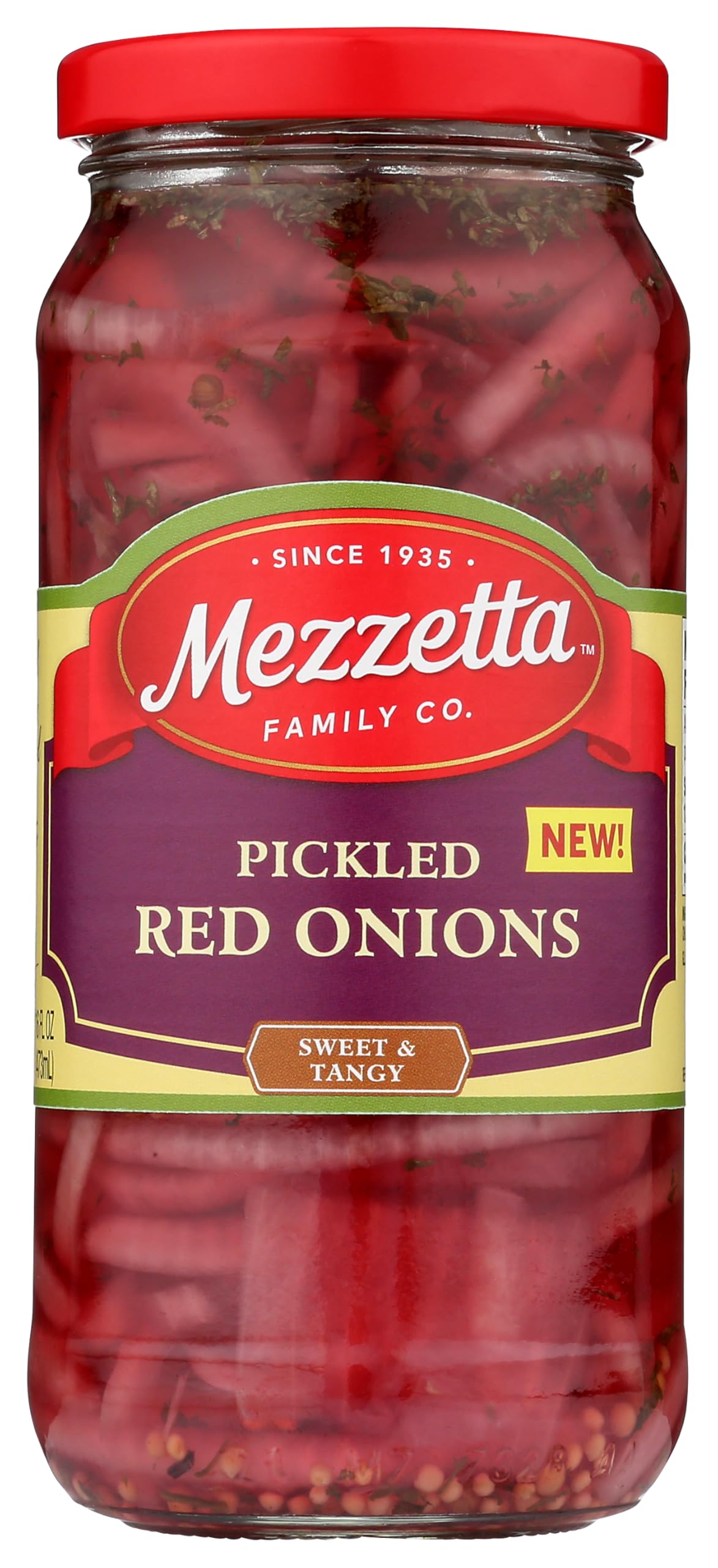 Mezzetta Pickled Red Onions  Sweet and Tangy  16 Oz