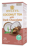 Hyleys Wellness Natural Coconut Tea With Dark Chocolate - 25 Tea Bags (Gmo Free, Gluten Free, Dairy Free, Sugar Free & 100% Natu